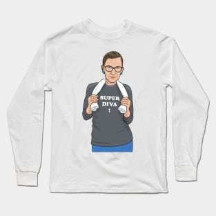 Ruth Bader Ginsburg - Super Diva Long Sleeve T-Shirt